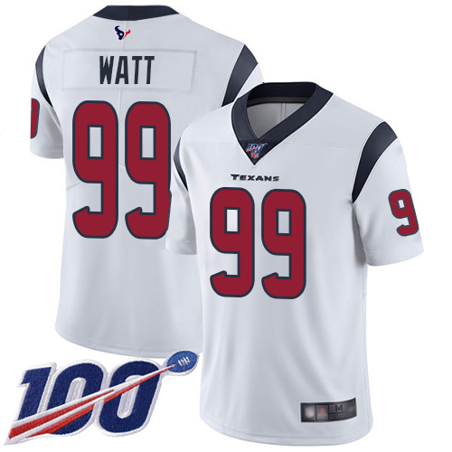 Houston Texans Limited White Men J J  Watt Road Jersey NFL Football #99 100th Season Vapor Untouchable->youth nfl jersey->Youth Jersey